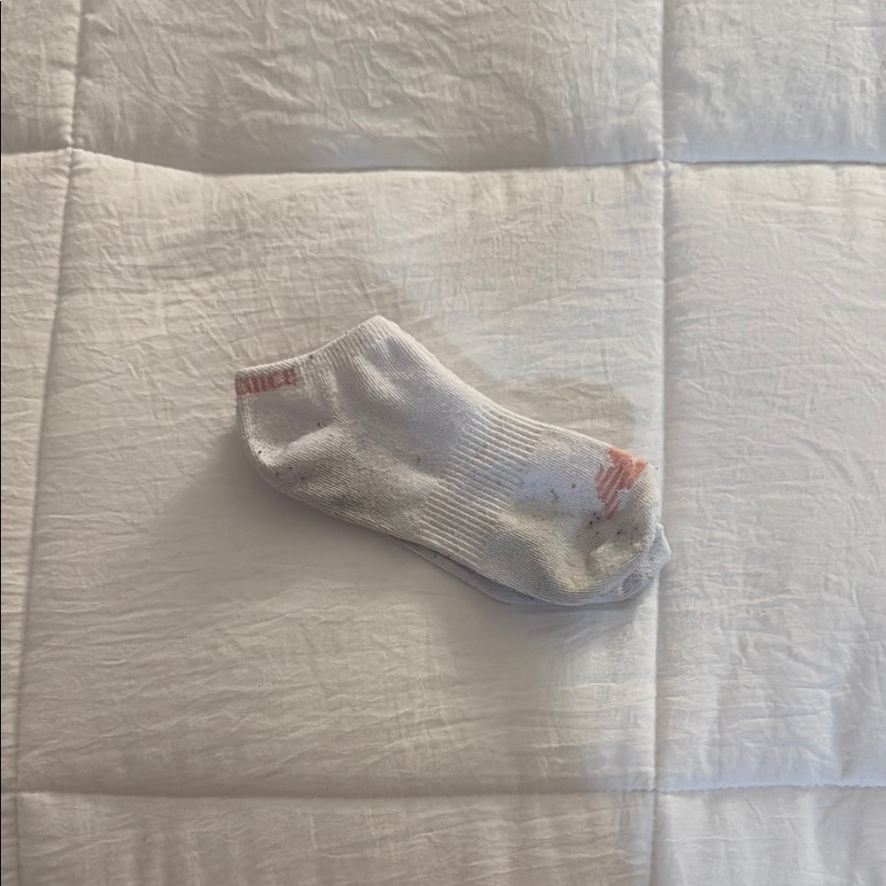 White and Pink Ankle Socks